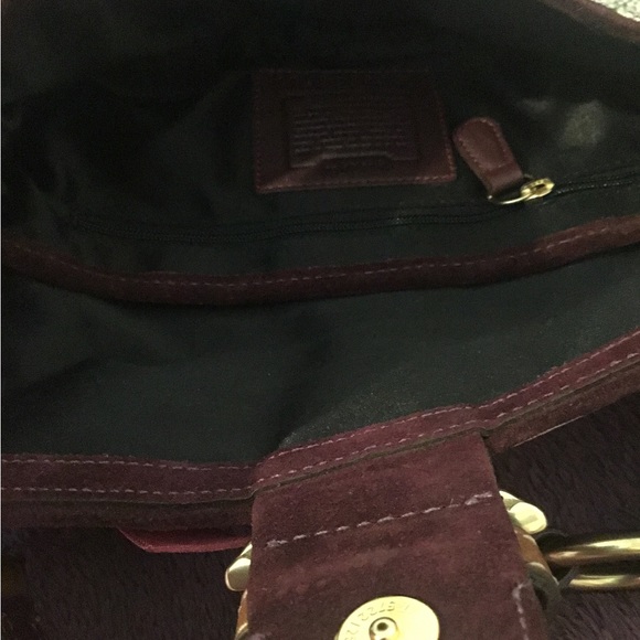 Vintage Coach Soho Limited Edition Small Tweed Velvet & Suede Baguette Bag - Picture 8 of 16